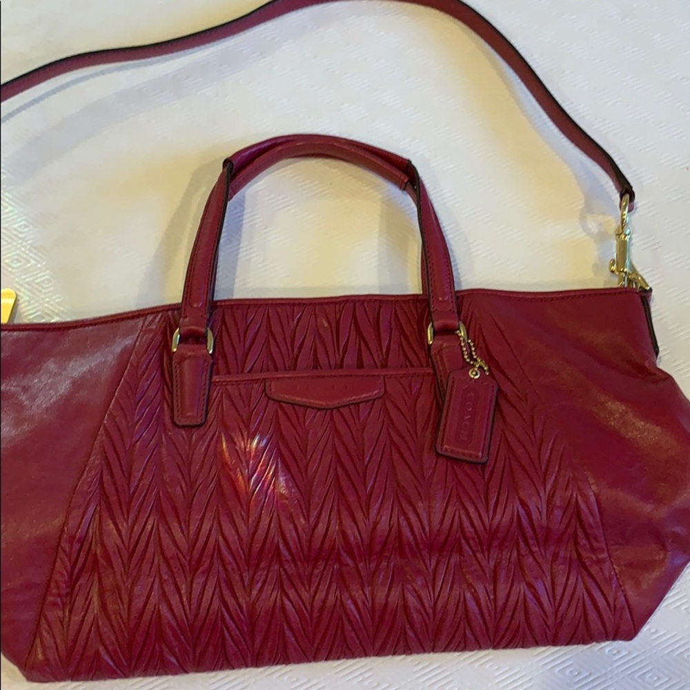 Coach leather satchel handbag